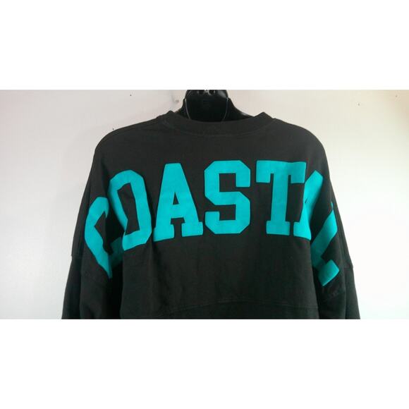 Spirit Jersey Coastal Carolinas Black Cropped Crewneck Sweatshirt Women's Small - Picture 4 of 6